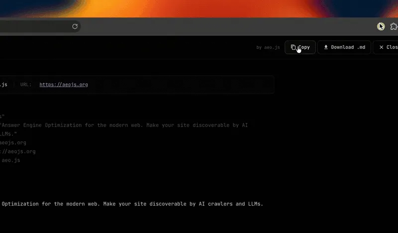 aeo.js in action